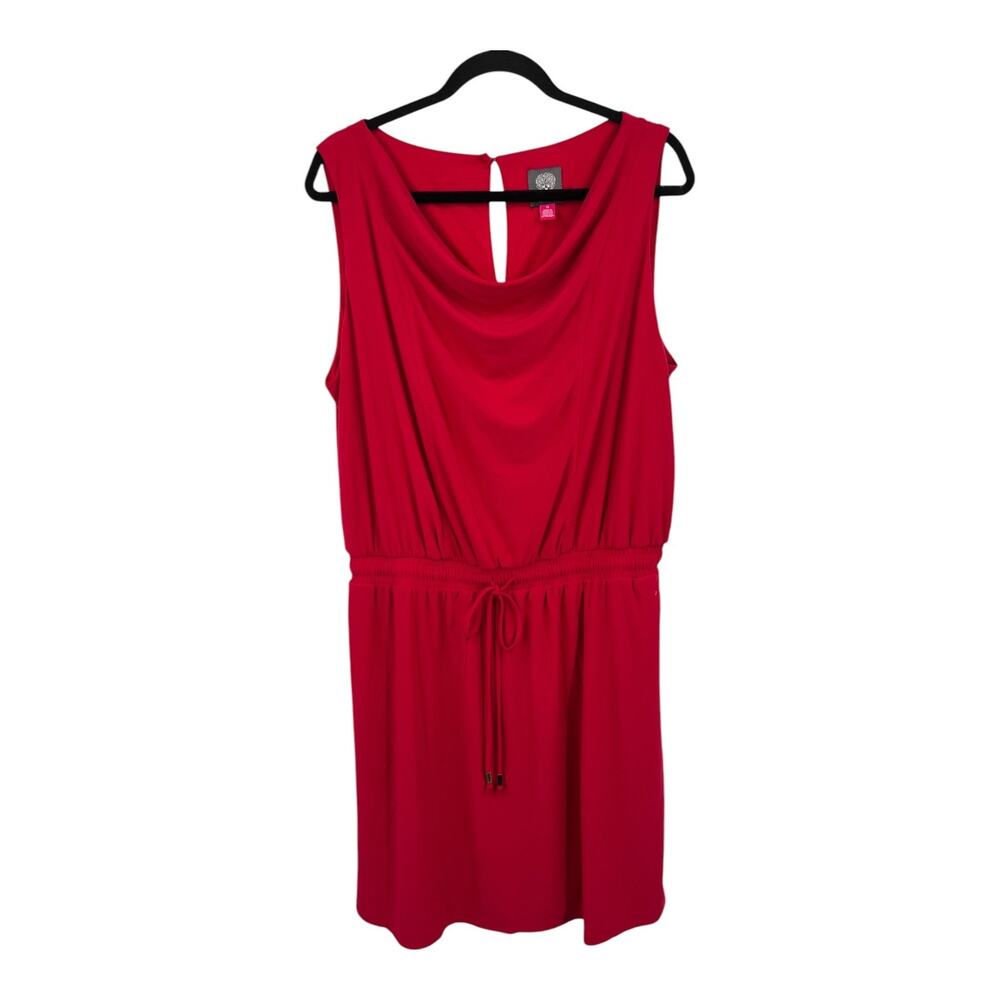 Vince Camuto Dress sleeveless cowl neck drawstring size 16